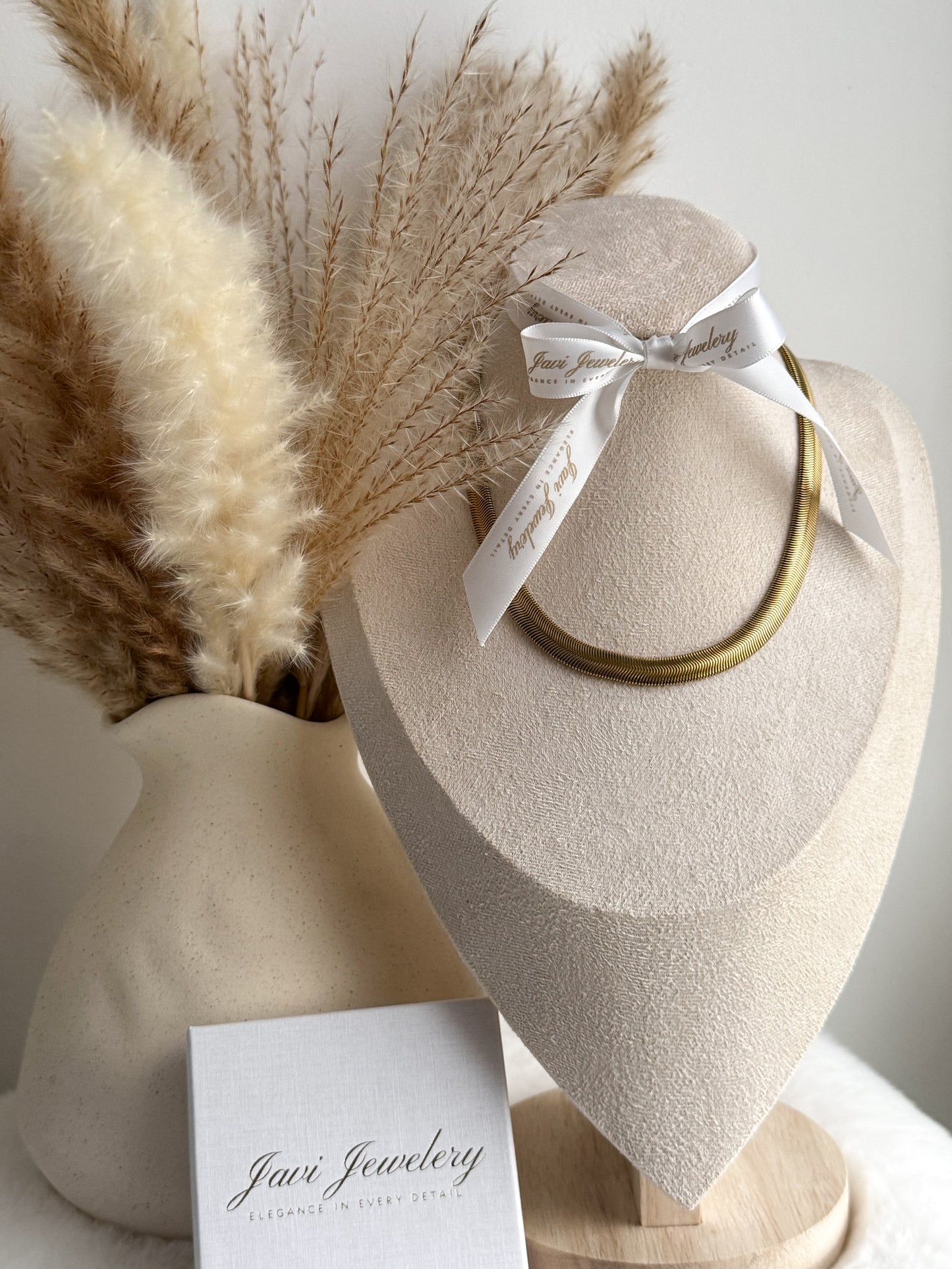 Elegante und luxuriöse Gliederkette in einem zarten Goldton - Javi Jewelery